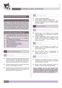 Water Quality Management: Pollutants & Sources