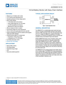 ADBMS1818 18-Cell Battery Monitor Data Sheet