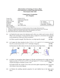 Engineering Materials Exam Paper