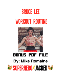 Bruce Lee Workout Routine PDF