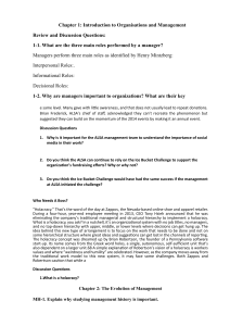 Management Chapter: Roles, Structures, Evolution