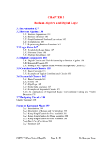 Boolean Algebra & Digital Logic Class Notes