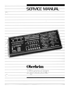 Oberheim Xpander Service Manual