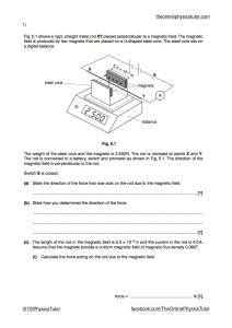 Magnetism & Force Worksheet