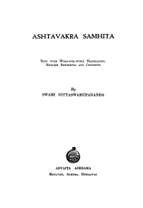 Ashtavakra Samhita: Text, Translation, & Commentary