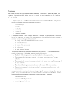 Chemistry Gas Laws Test