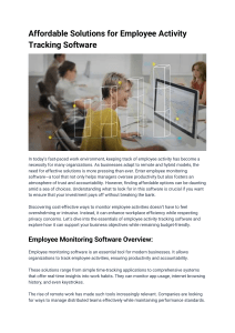 Employee Activity Tracking Software: Features & Benefits