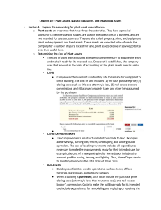 Plant Assets, Natural Resources, Intangibles Accounting