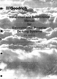 Electrothermal Propeller De-Icing System Manual