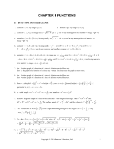 Functions and Graphs: Domain, Range, and Calculations