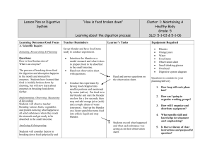 Digestive System Lesson Plan: Grade 5 Science