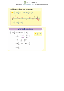 Adding Mixed Numbers Worksheet