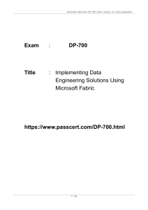 DP-700 Exam Dumps: Microsoft Fabric Data Engineering