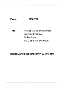 NetApp NS0-701 Exam Dumps: Cloud & Storage Services