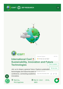 ICSIFT 2025: Sustainability Conference