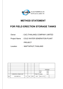 Field Erection Storage Tank Method Statement