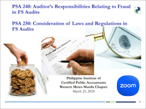 Auditor Responsibilities: Fraud & Compliance