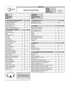 PRAKLA Equipment Checklist