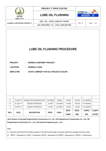 Lube Oil Flushing Procedure for Karbala Refinery Project