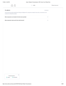 JCB Backhoe Loader Parts Catalog: Axles & Transmissions