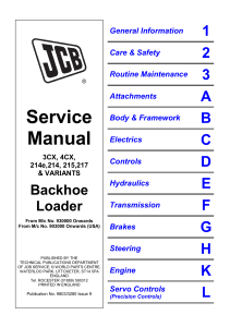 JCB Backhoe Loader Service Manual 3CX, 4CX, 214e, 214, 215, 217