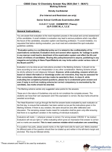 CBSE Class 12 Chemistry Marking Scheme 2024 (Set 1)