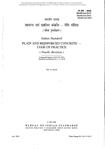 IS 456:2000 Concrete Code of Practice