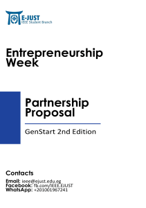 GenStart 2nd Edition Partnership Proposal