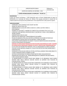 Especificación CCM Planta Potabilizadora