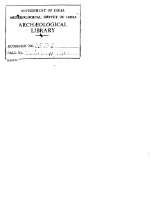 Archaeological Survey of India Library Accession Record