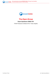 TOGAF OGEA-101 Exam Questions