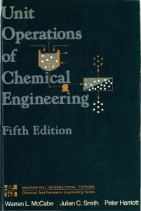 Unit Operations of Chemical Engineering Textbook