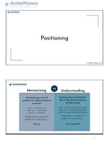 Medical Positioning Guide