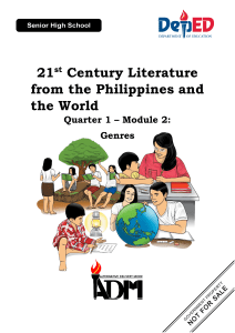 21st Century Literature Module: Genres