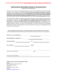 Military Deployment Verification Form