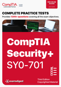 CompTIA Security+ SY0-701 Practice Tests