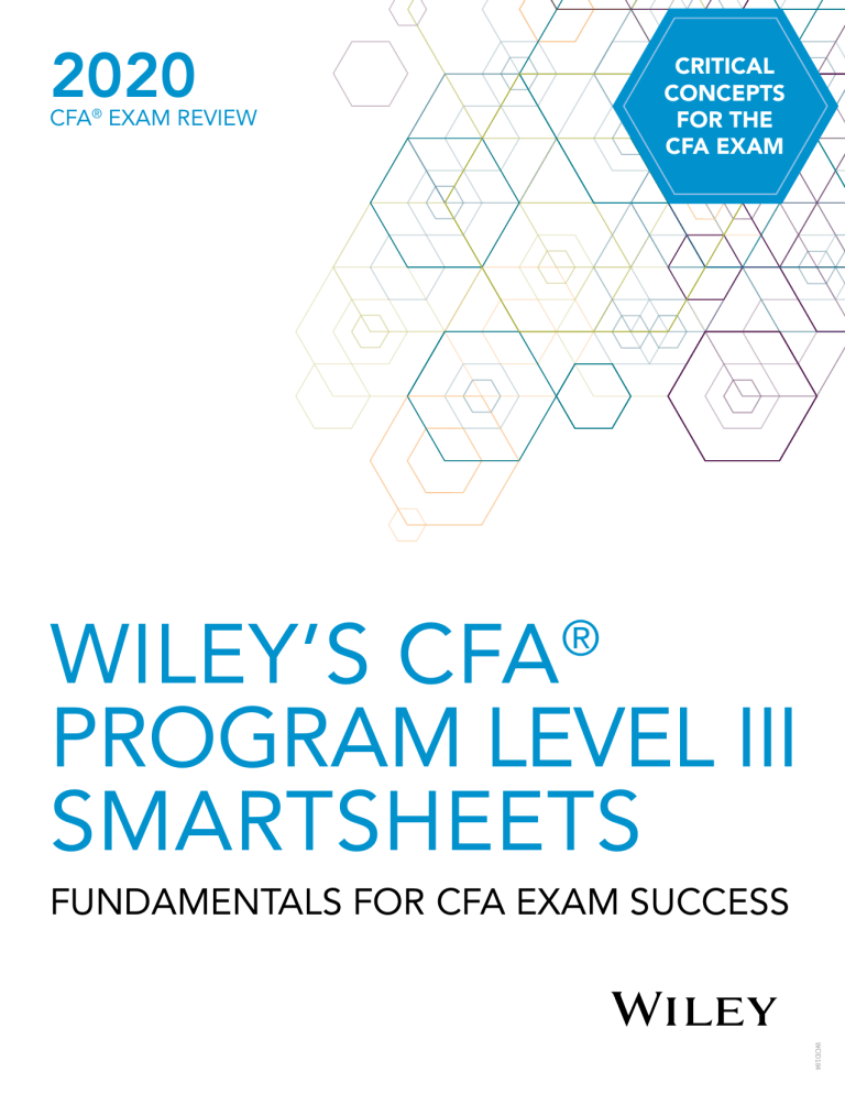 Cfa Study Guide CFA Level III Exam Study Guide: Critical Concepts