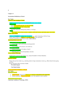 Sociocultural Definitions of Death: Textbook Chapter