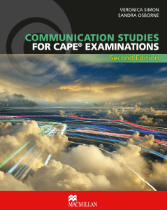 Communication Studies for CAPE Exams Textbook