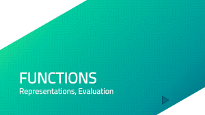 Functions: Representations and Evaluation