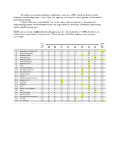 Nursing Cultural Competence Questionnaire