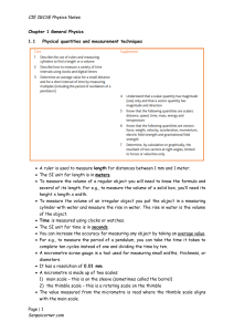 IGCSE Physics Notes: Measurement, Motion, Forces