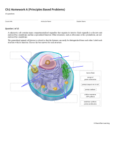 Cell Biology & Chemistry Homework: Principles Based Problems