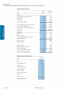 Financial Analysis Techniques: Balance Sheet & Ratios