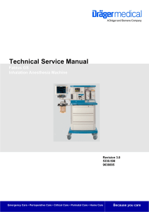 Fabius GS Anesthesia Machine Technical Service Manual