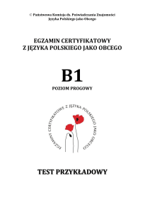 Przykładowy test z języka polskiego B1