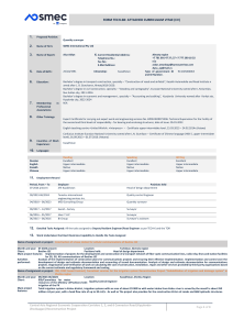 Aisa Aidyn CV: Quantity Surveyor Experience