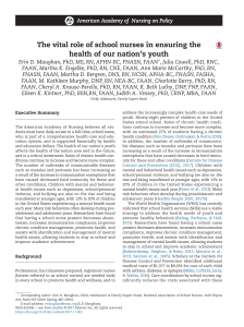 School Nurses' Role in Youth Health: Policy Recommendations