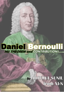 Daniel Bernoulli's Theorem & Contributions Project