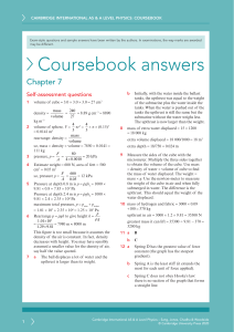 AS & A Level Physics Coursebook: Density, Pressure, Elasticity